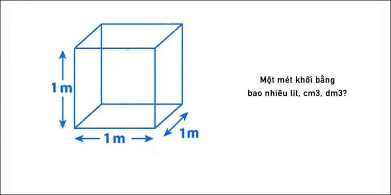 1m3 bằng bao nhiêu cm3, dm3, lít, ml? Cách quy đổi 1m3