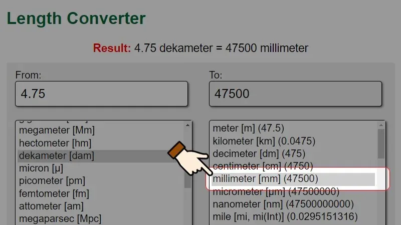 Đề-ca-mét, bảng đơn vị đo độ dài và cách quy đổi