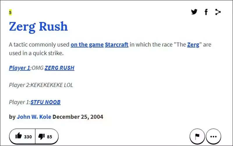 Định nghĩa Zerg rush trên Google là gì?