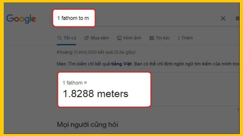 Đơn vị Sải (Fathom) là gì? 1 sải bằng bao nhiêu hải lý, mét, km