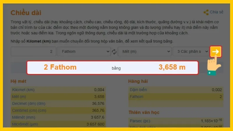 Đơn vị Sải (Fathom) là gì? 1 sải bằng bao nhiêu hải lý, mét, km