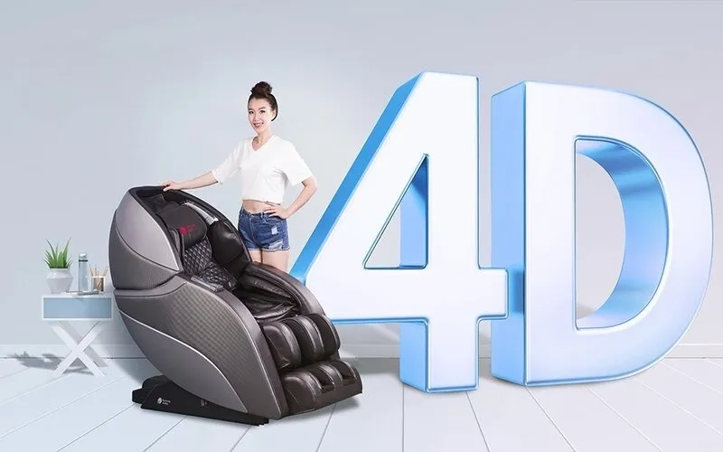 Ghế massage 4D là gì? Phân biệt ghế massage 2D, 3D, 4D, 5D