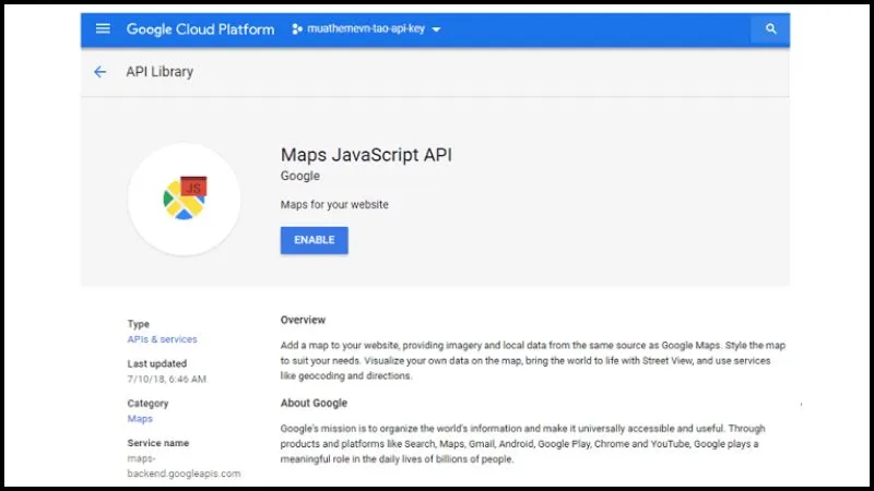 Google Map Api Key là gì? Cách lấy Google Map Api Key