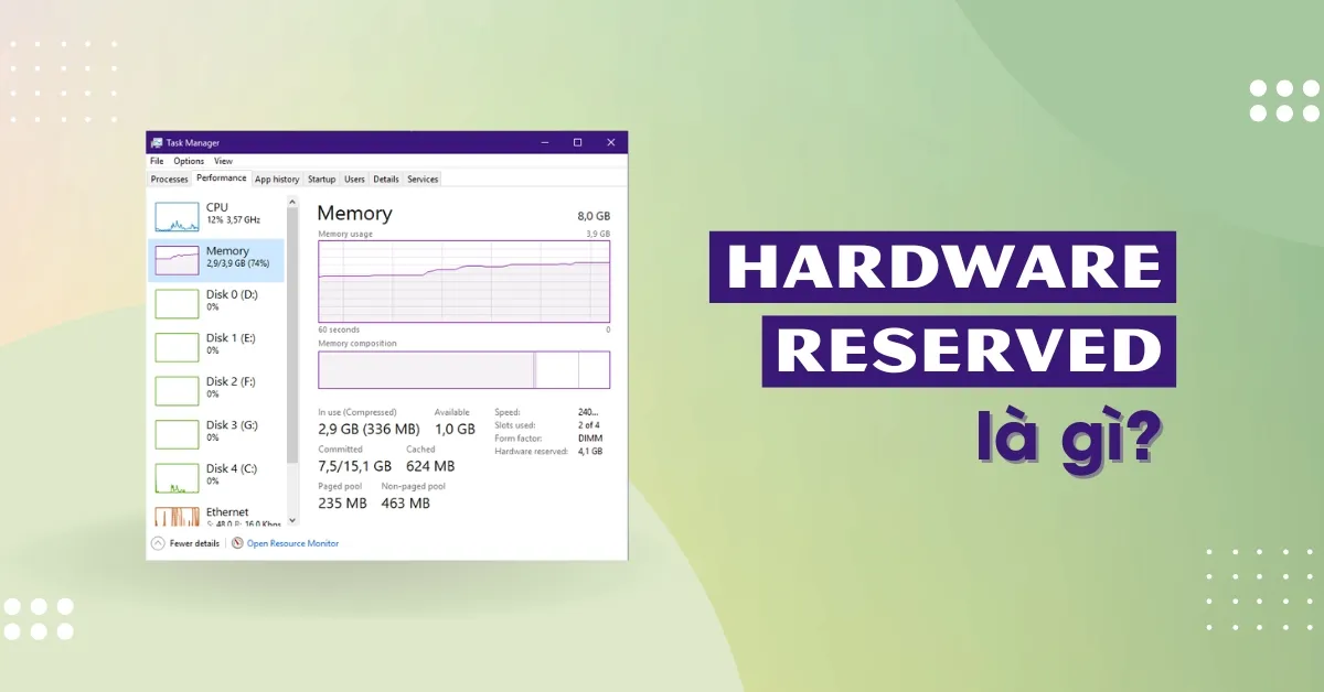 Hardware Reserved là gì? Cách xử lí HSM ngốn nhiều bộ nhớ