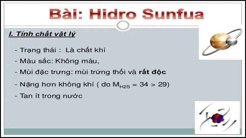 Hidro sunfua là gì? Chuyên đề Hiđro sunfua và muối sunfua