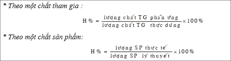 Hiệu suất phản ứng là gì? Bài tập Chuyên đề hiệu suất phản ứng