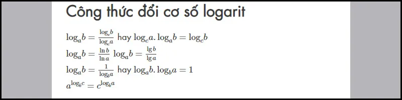 Logarit là gì? Tổng hợp công thức logarit đầy đủ, chính xác | Toán 12