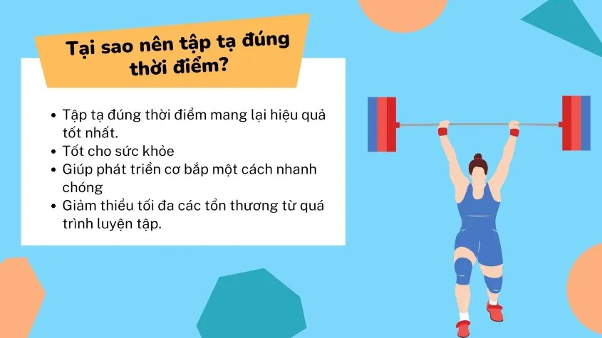 Nên tập tạ vào thời gian nào là tốt nhất? Lưu ý khi tập tạ