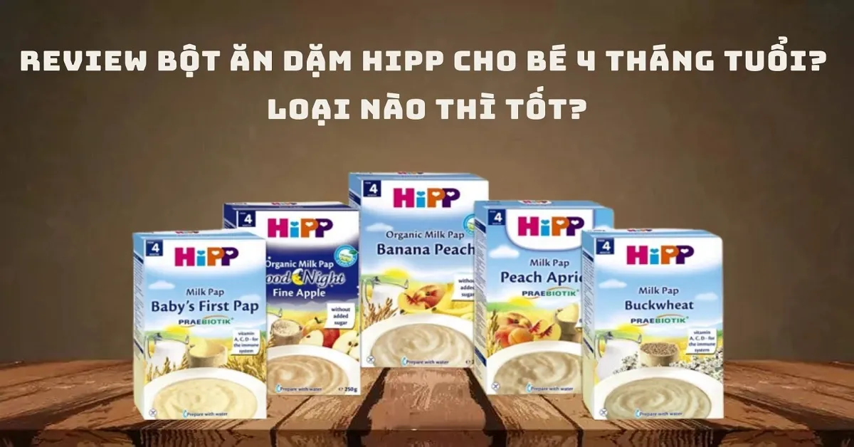 Review bột ăn dặm HiPP cho bé 4 tháng tuổi? Có bao nhiêu loại? Loại nào thì tốt?